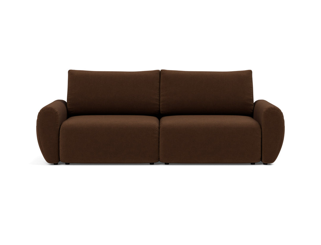 Canapea extensibila Norum cu brate rotunjite 145x200cm, tesatura la alegere #material_359-taura-cappuccino