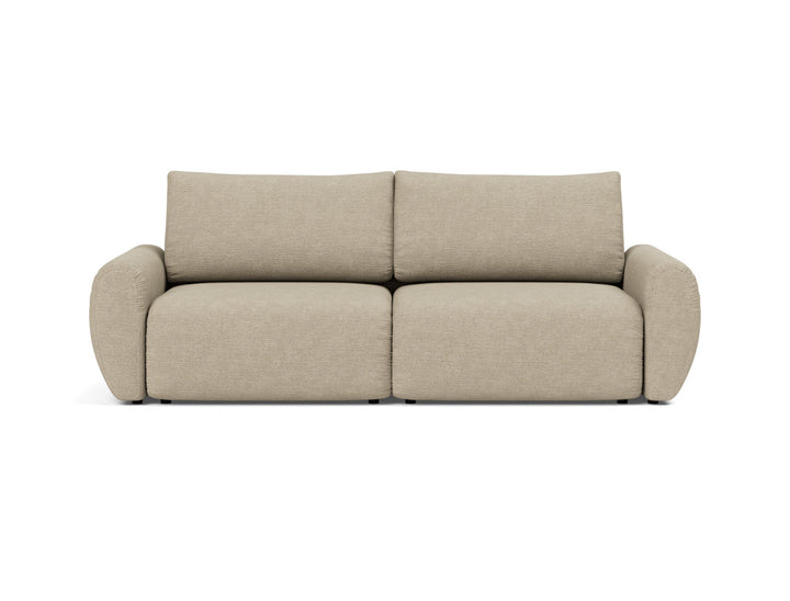 Canapea extensibila Norum cu brate rotunjite 145x200cm, tesatura la alegere #material_356-taura-sand