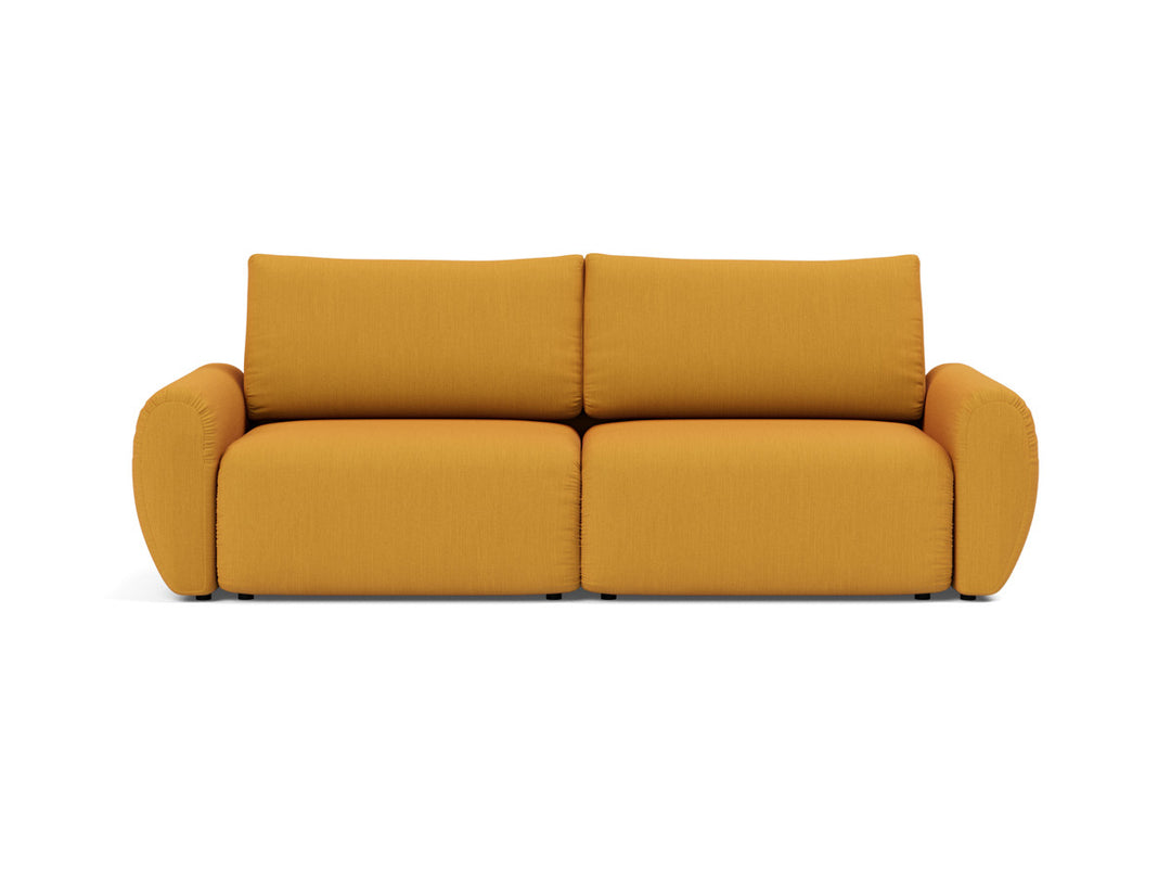 Canapea extensibila Norum cu brate rotunjite 145x200cm, tesatura la alegere #material_507-elegance-burned-curry