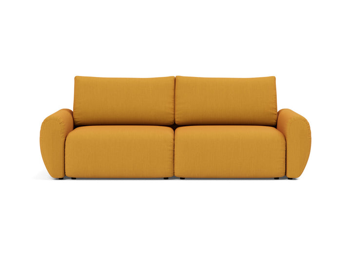 Canapea extensibila Norum cu brate rotunjite 145x200cm, tesatura la alegere #material_507-elegance-burned-curry