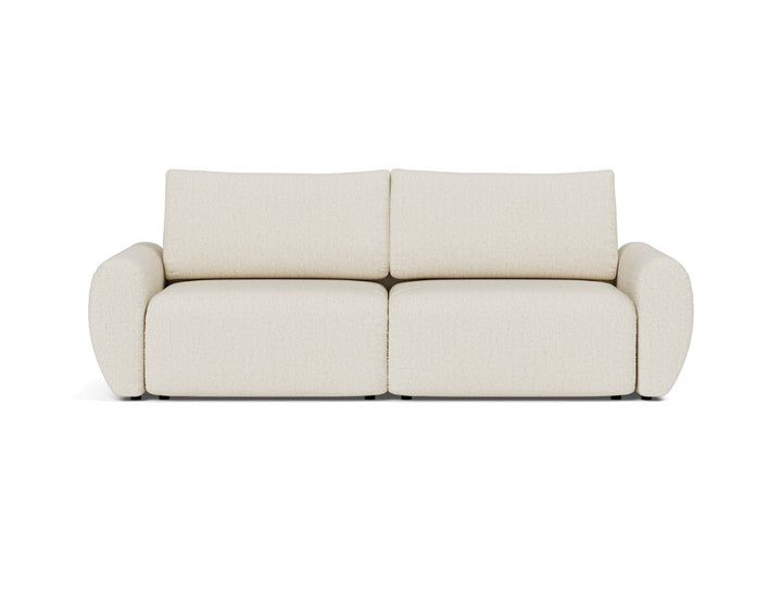 Canapea extensibila Norum cu brate rotunjite 145x200cm, tesatura la alegere #material_531-boucl-off-white