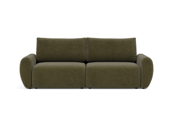 Canapea extensibila Norum cu brate rotunjite 145x200cm, tesatura la alegere #material_316-cordufine-pine-green