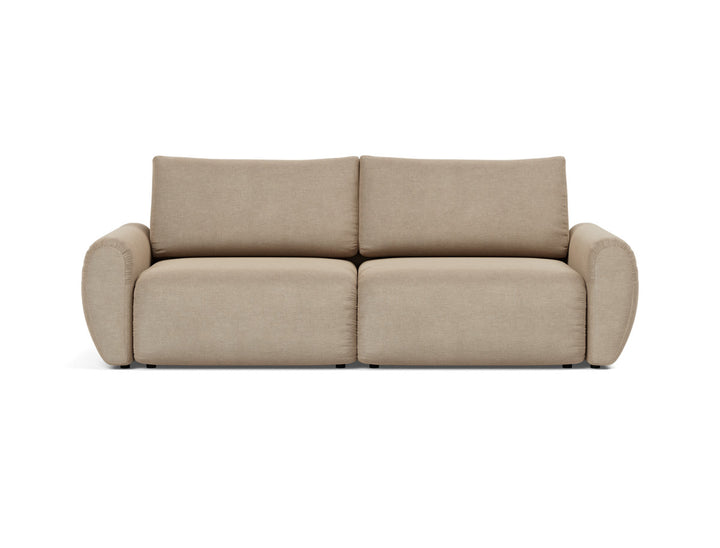 Canapea extensibila Norum cu brate rotunjite 145x200cm, tesatura la alegere #material_587-phobos-mocha
