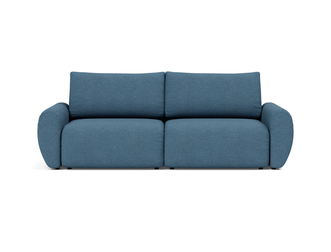 Canapea extensibila Norum cu brate rotunjite 145x200cm, tesatura la alegere #material_302-weda-blue