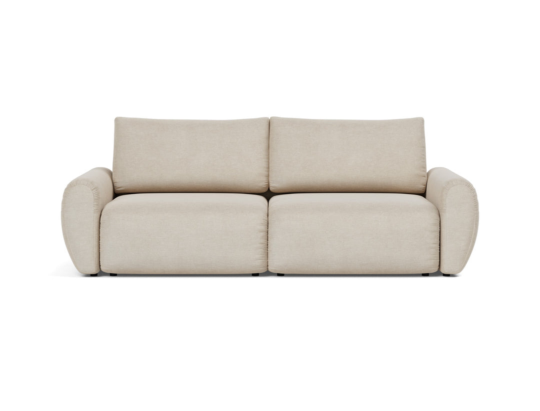 Canapea extensibila Norum cu brate rotunjite 145x200cm, tesatura la alegere #material_586-phobos-latte