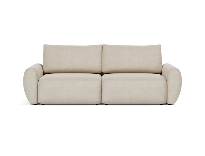 Canapea extensibila Norum cu brate rotunjite 145x200cm, tesatura la alegere #material_586-phobos-latte