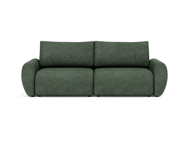 Canapea extensibila Norum cu brate rotunjite 145x200cm, tesatura la alegere #material_281-avella-pine-green