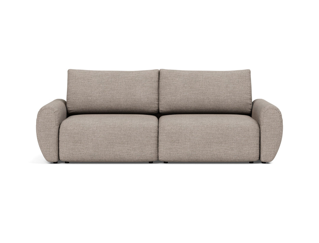 Canapea extensibila Norum cu brate rotunjite 145x200cm, tesatura la alegere #material_472-yuveno-warm-grey