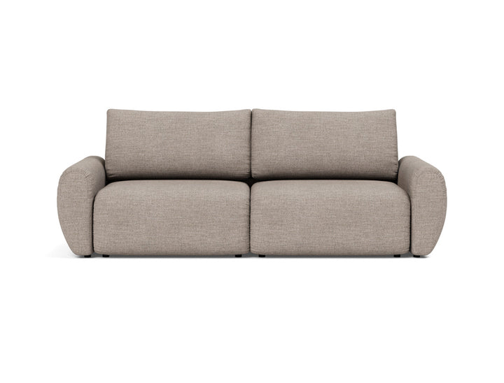 Canapea extensibila Norum cu brate rotunjite 145x200cm, tesatura la alegere #material_472-yuveno-warm-grey