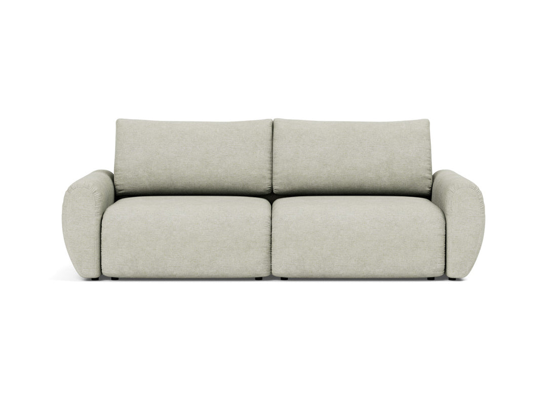 Canapea extensibila Norum cu brate rotunjite 145x200cm, tesatura la alegere #material_280-avella-sand