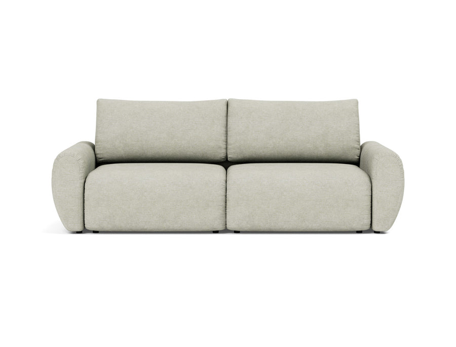 Canapea extensibila Norum cu brate rotunjite 145x200cm, tesatura la alegere #material_280-avella-sand