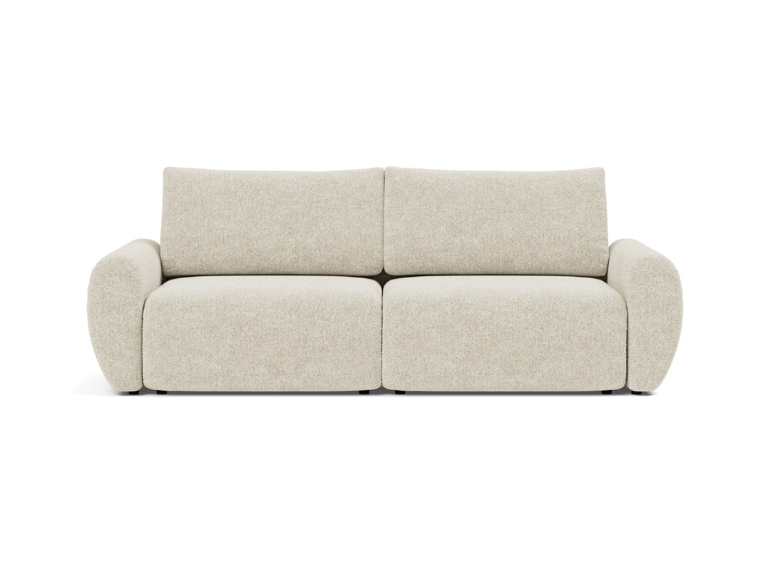 Canapea extensibila Norum cu brate rotunjite 145x200cm, tesatura la alegere #material_357-taura-off-white