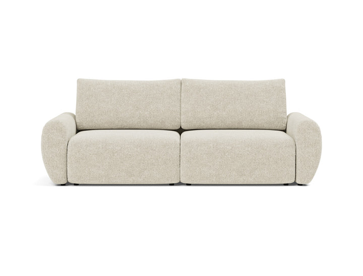 Canapea extensibila Norum cu brate rotunjite 145x200cm, tesatura la alegere #material_357-taura-off-white