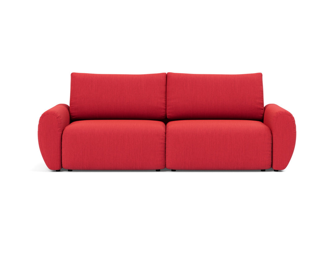 Canapea extensibila Norum cu brate rotunjite 145x200cm, tesatura la alegere #material_511-elegance-red