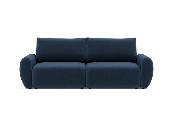 Canapea extensibila Norum cu brate rotunjite 145x200cm, tesatura la alegere #material_414-esina-indigo-blue