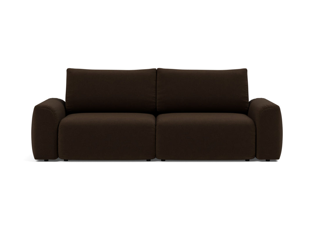 Canapea extensibila Norum cu brate masive 145x200cm, tesatura la alegere #material_358-taura-chocco