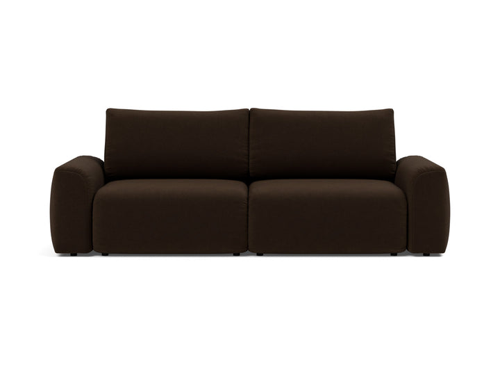 Canapea extensibila Norum cu brate masive 145x200cm, tesatura la alegere #material_358-taura-chocco
