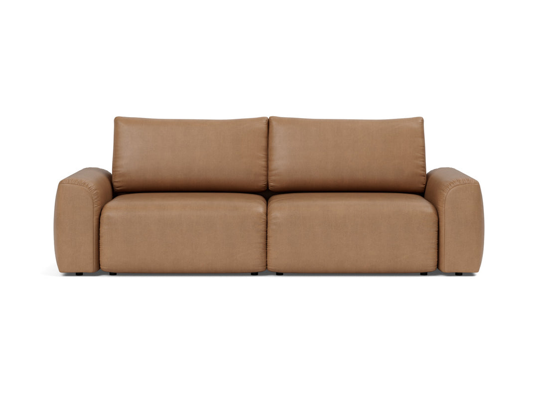Canapea extensibila Norum cu brate masive 145x200cm, tesatura la alegere #material_551-faunal-brown
