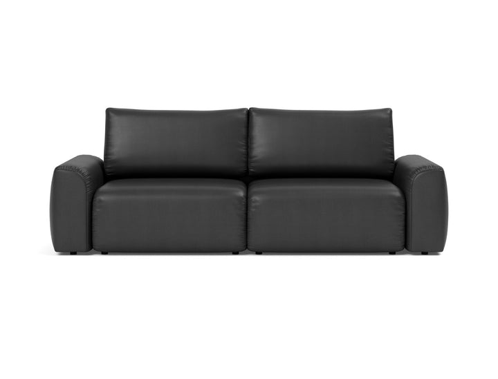 Canapea extensibila Norum cu brate masive 145x200cm, tesatura la alegere #material_550-faunal-black