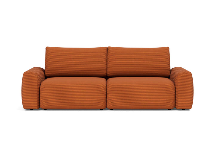 Canapea extensibila Norum cu brate masive 145x200cm, tesatura la alegere #material_595-corduroy-burnt-orange