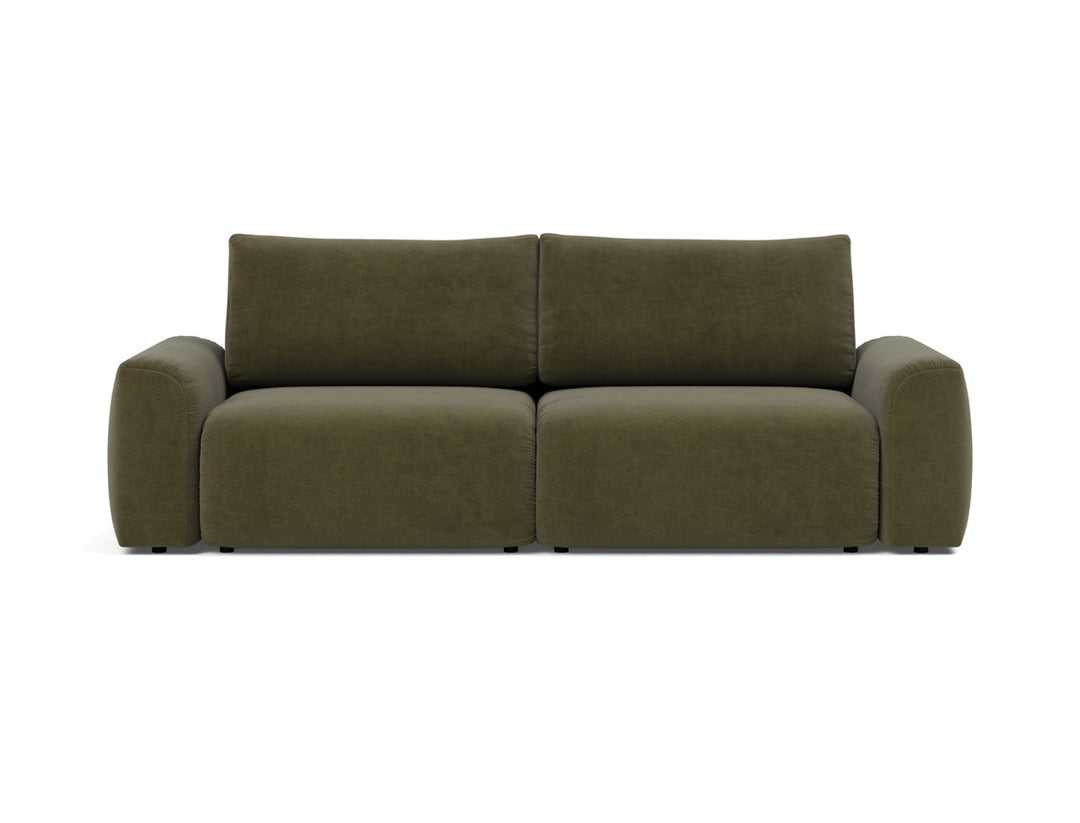 Canapea extensibila Norum cu brate masive 145x200cm, tesatura la alegere #material_316-cordufine-pine-green