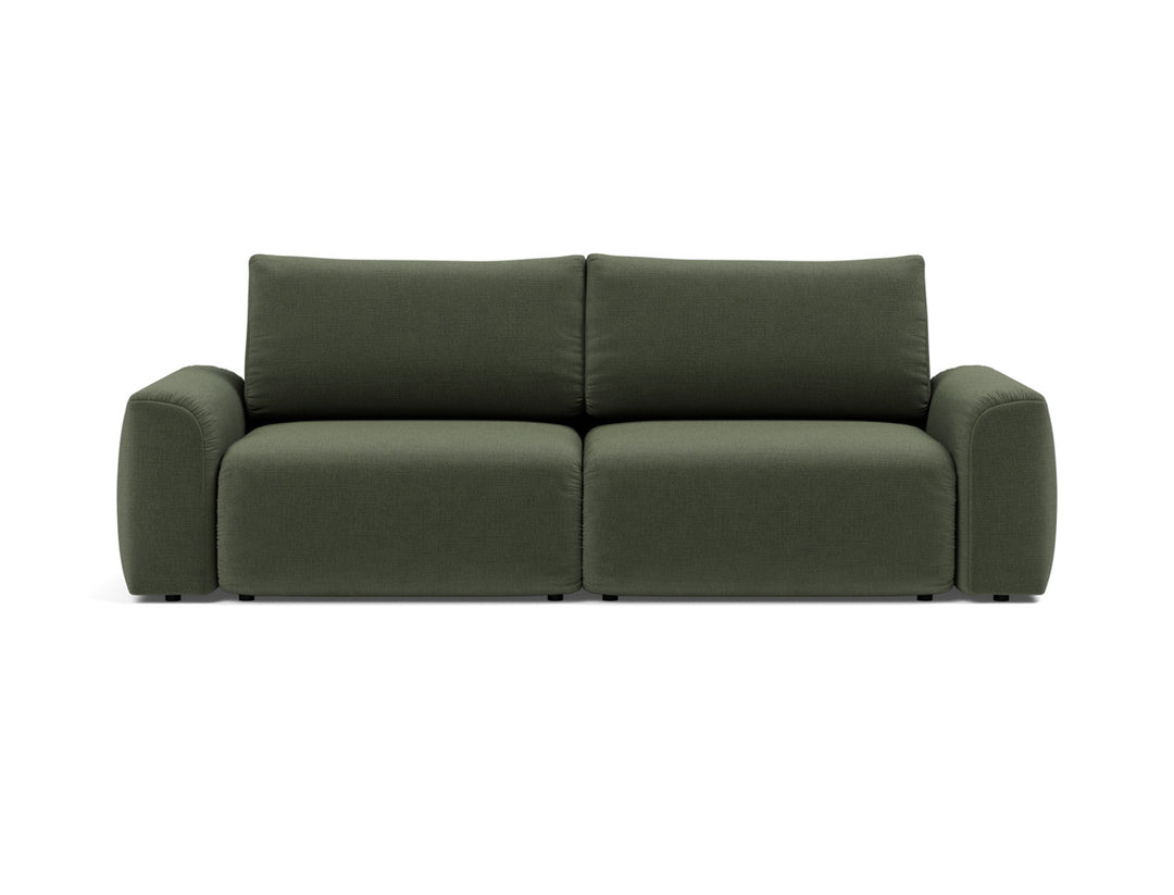 Canapea extensibila Norum cu brate masive 145x200cm, tesatura la alegere #material_413-esina-olive-green