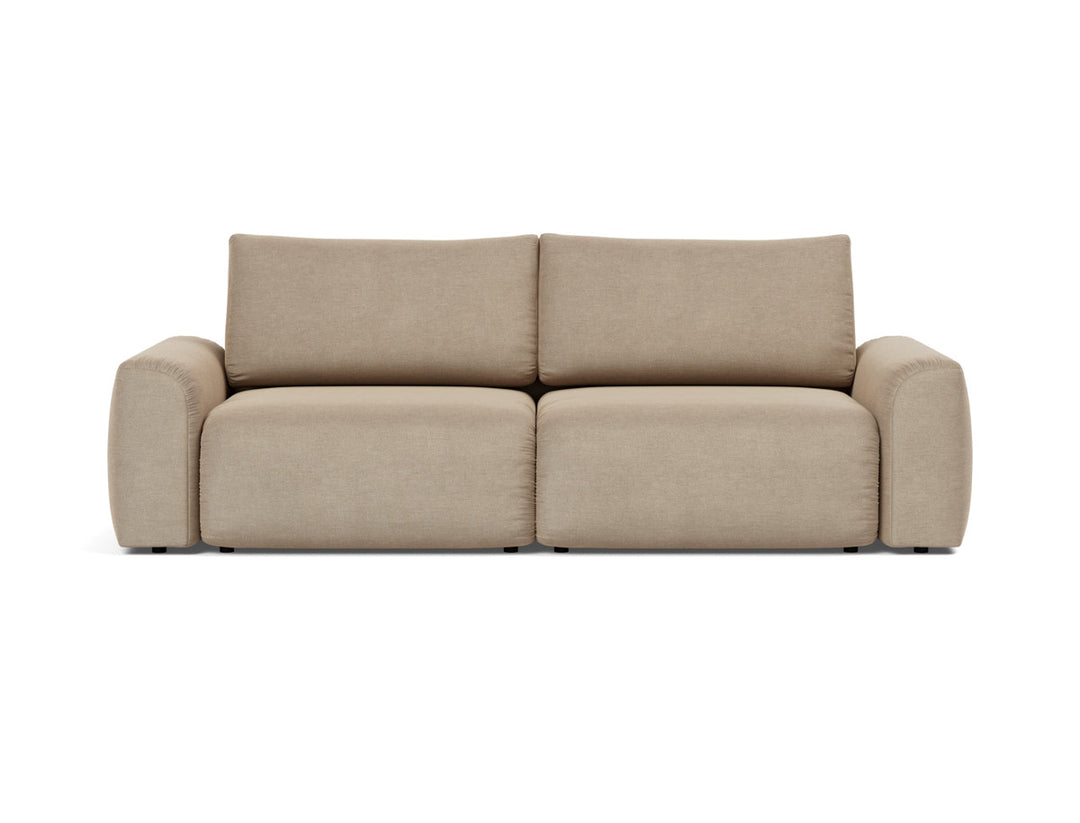 Canapea extensibila Norum cu brate masive 145x200cm, tesatura la alegere #material_587-phobos-mocha