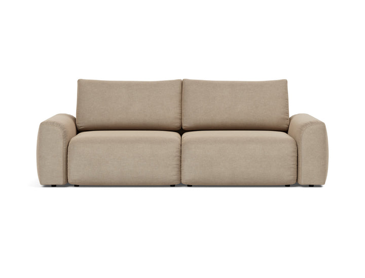 Canapea extensibila Norum cu brate masive 145x200cm, tesatura la alegere #material_587-phobos-mocha