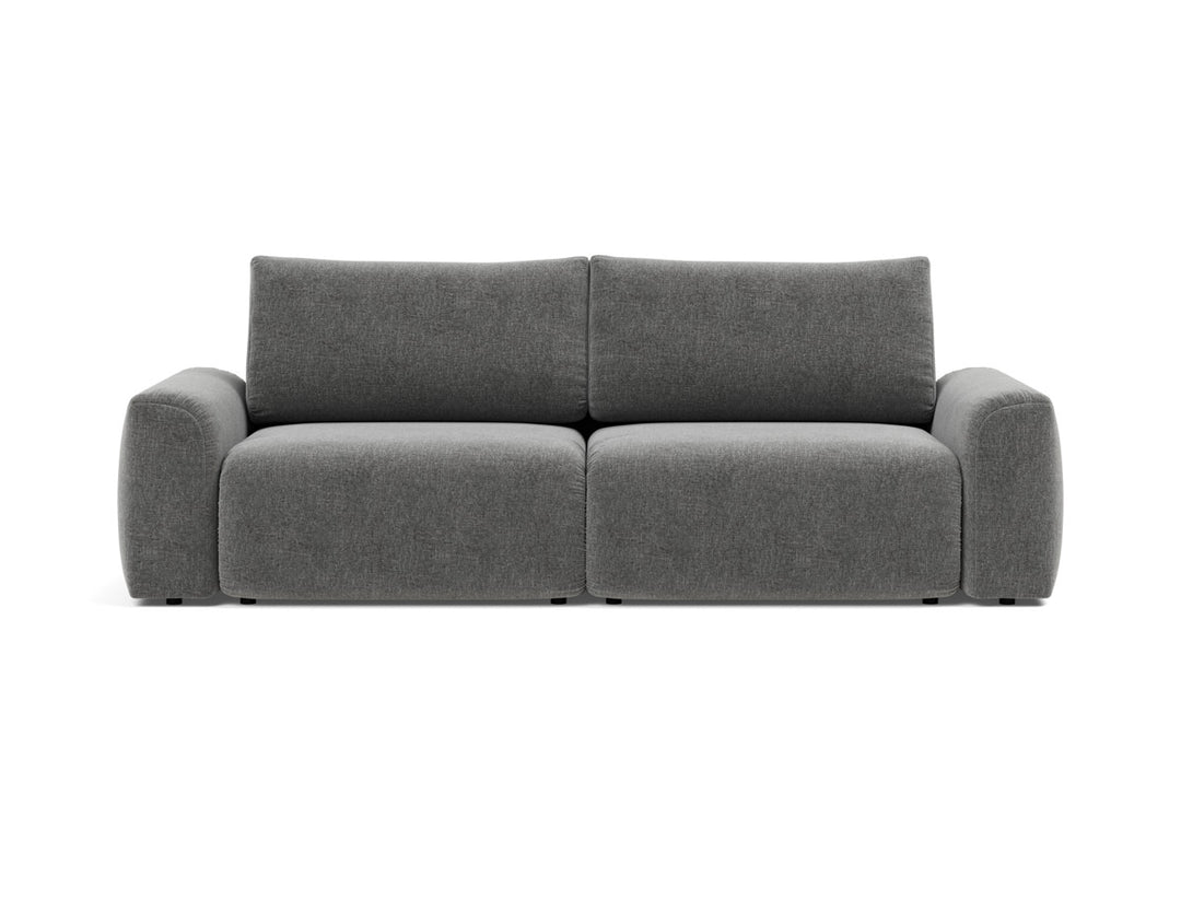 Canapea extensibila Norum cu brate masive 145x200cm, tesatura la alegere #material_563-twist-charcoal