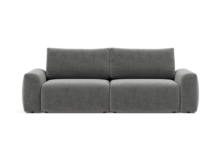 Canapea extensibila Norum cu brate masive 145x200cm, tesatura la alegere #material_563-twist-charcoal