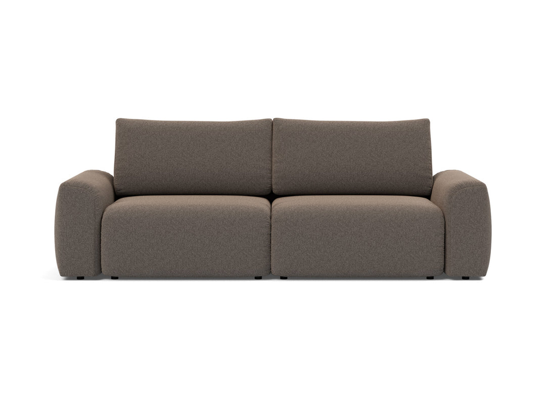 Canapea extensibila Norum cu brate masive 145x200cm, tesatura la alegere #material_530-boucl-taupe