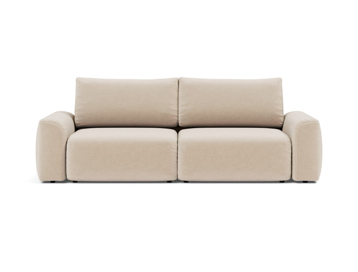 Canapea extensibila Norum cu brate masive 145x200cm, tesatura la alegere #material_410-esina-almond