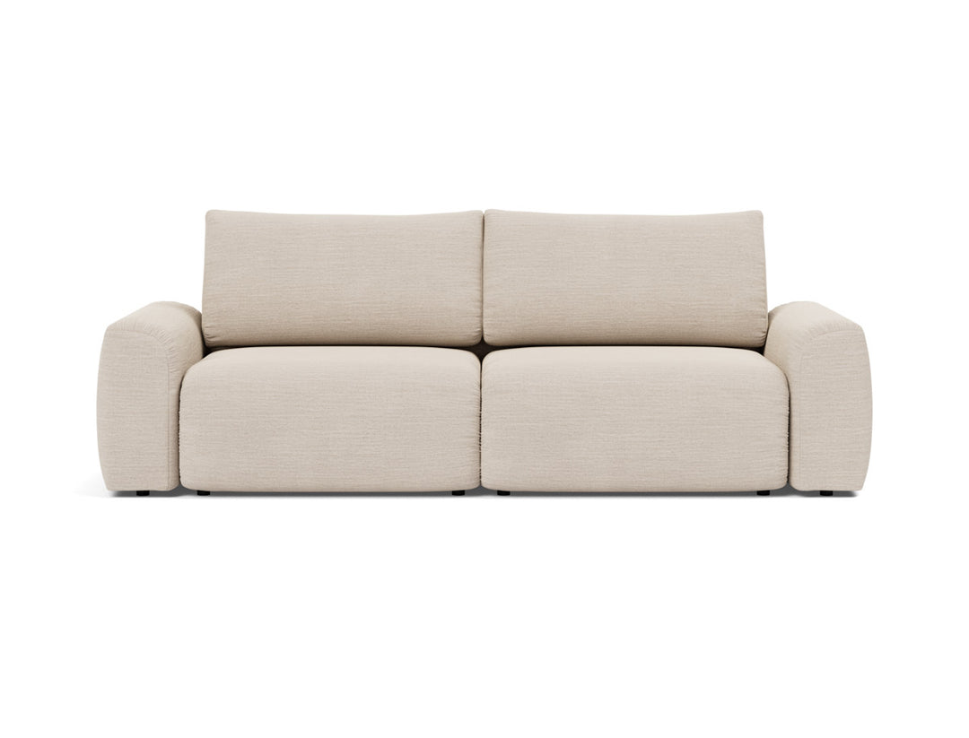 Canapea extensibila Norum cu brate masive 145x200cm, tesatura la alegere #material_612-blida-sand-grey