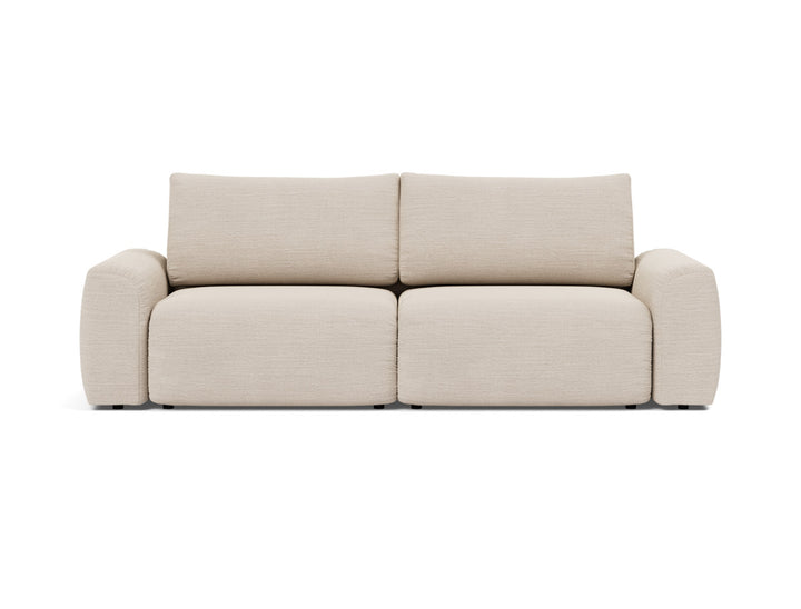 Canapea extensibila Norum cu brate masive 145x200cm, tesatura la alegere #material_612-blida-sand-grey