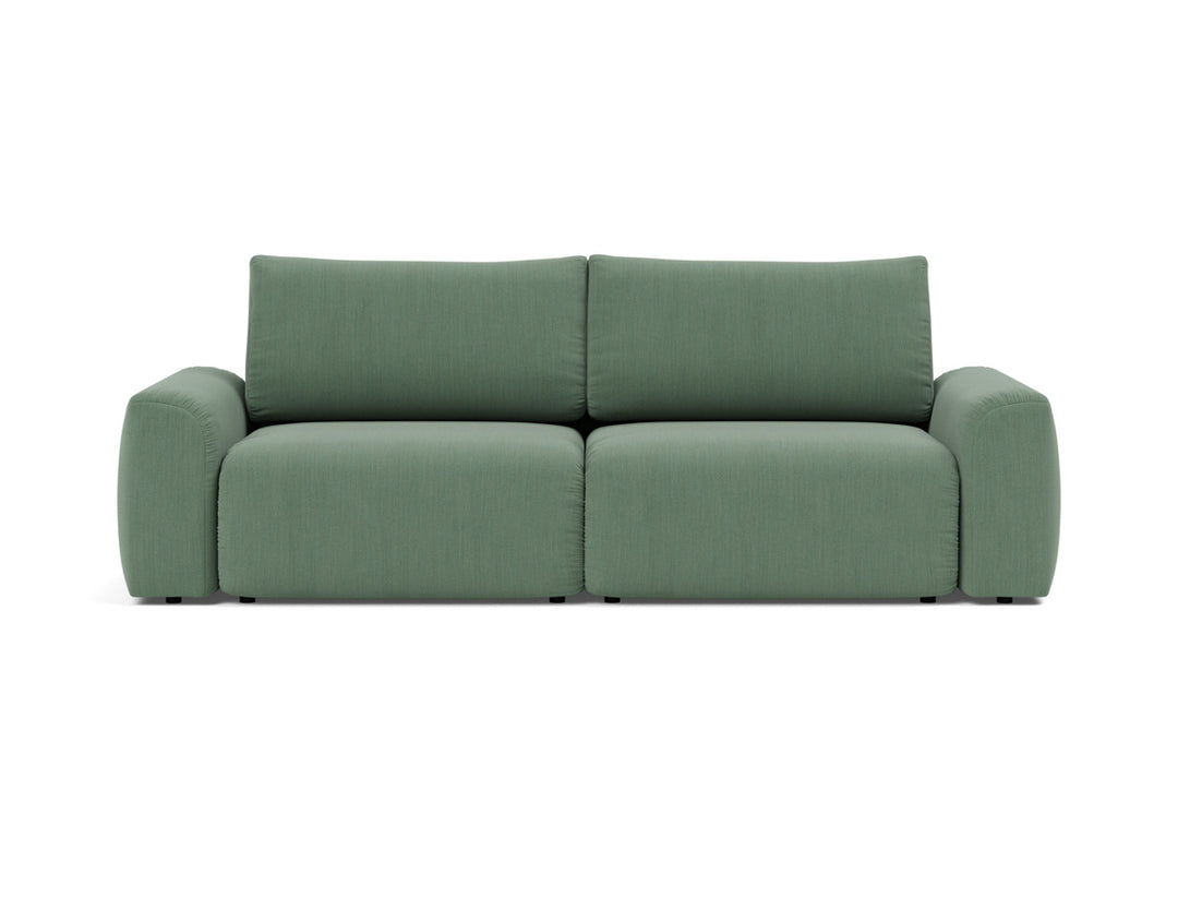 Canapea extensibila Norum cu brate masive 145x200cm, tesatura la alegere #material_518-elegance-green