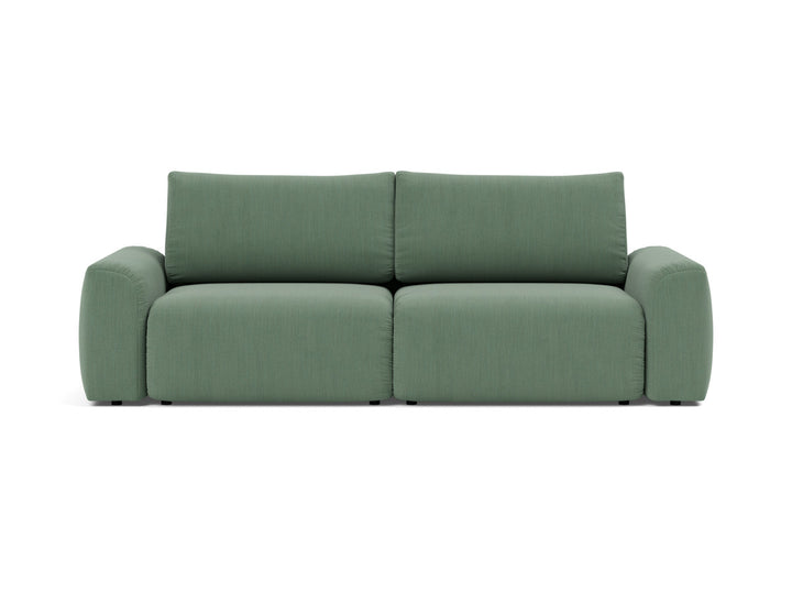 Canapea extensibila Norum cu brate masive 145x200cm, tesatura la alegere #material_518-elegance-green