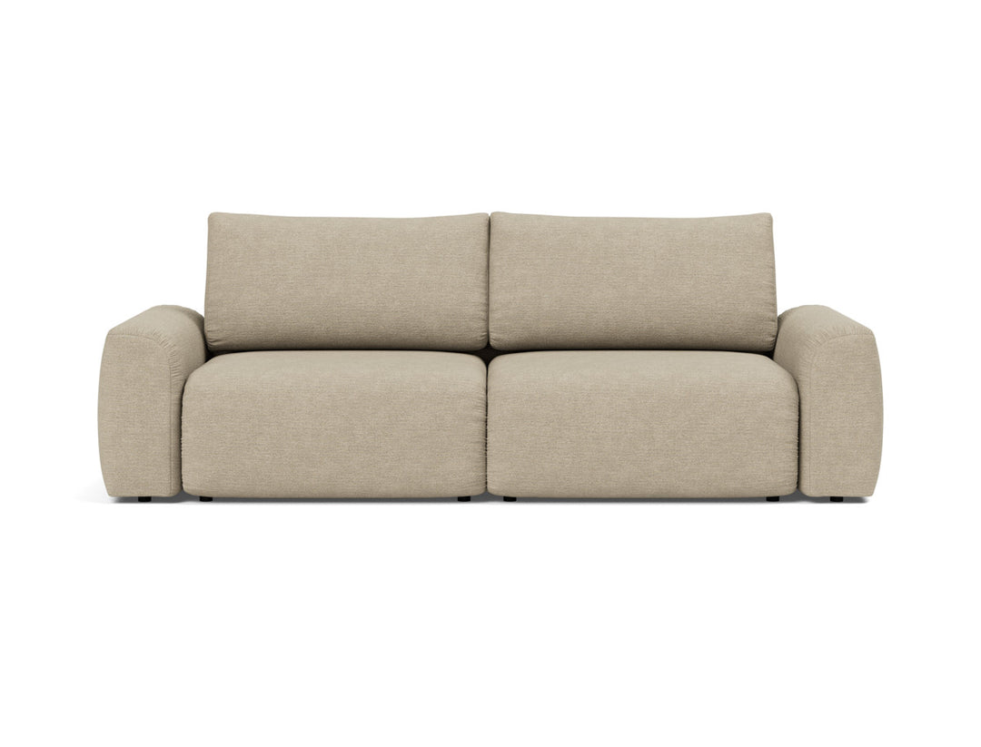 Canapea extensibila Norum cu brate masive 145x200cm, tesatura la alegere #material_356-taura-sand