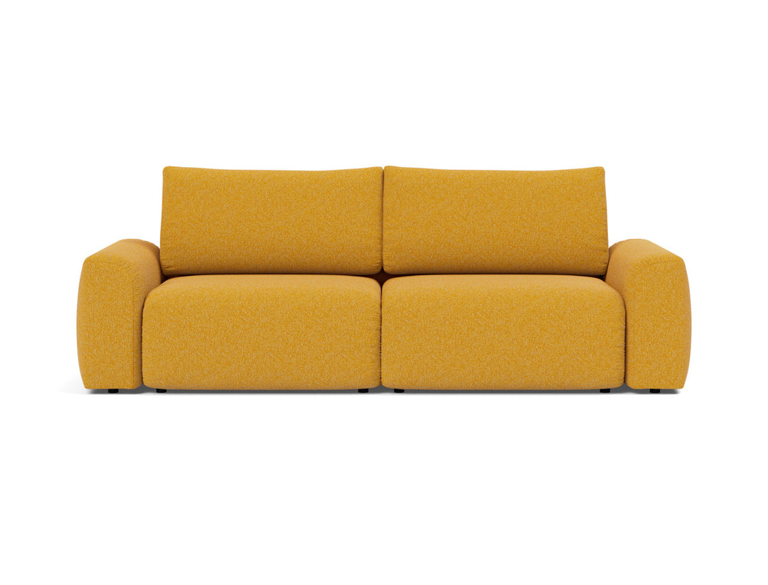 Canapea extensibila Norum cu brate masive 145x200cm, tesatura la alegere #material_536-boucl-ochre