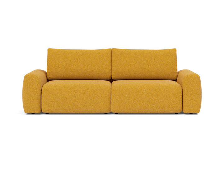 Canapea extensibila Norum cu brate masive 145x200cm, tesatura la alegere #material_536-boucl-ochre