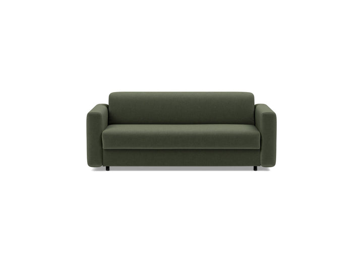 Canapea extensibila Killian, saltea Spring Mattress 140x195 cm, tesatura la alegere #material_413-esina-olive-green