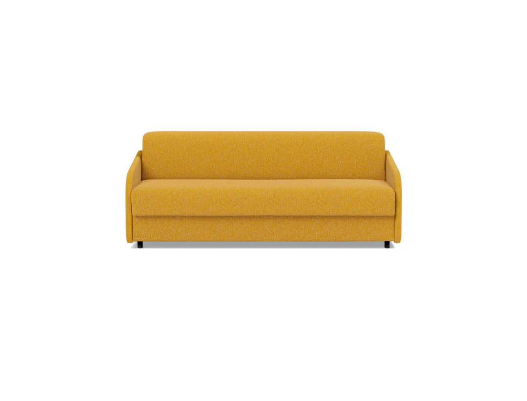 Canapea extensibila Eivor Spring Mattress 160x195cm, tesatura la alegere #material_536-boucl-ochre