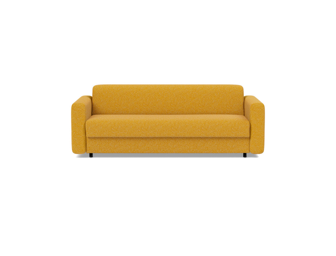 Canapea extensibila Killian, saltea Spring Mattress 160x195 cm, tesatura la alegere #material_536-boucl-ochre