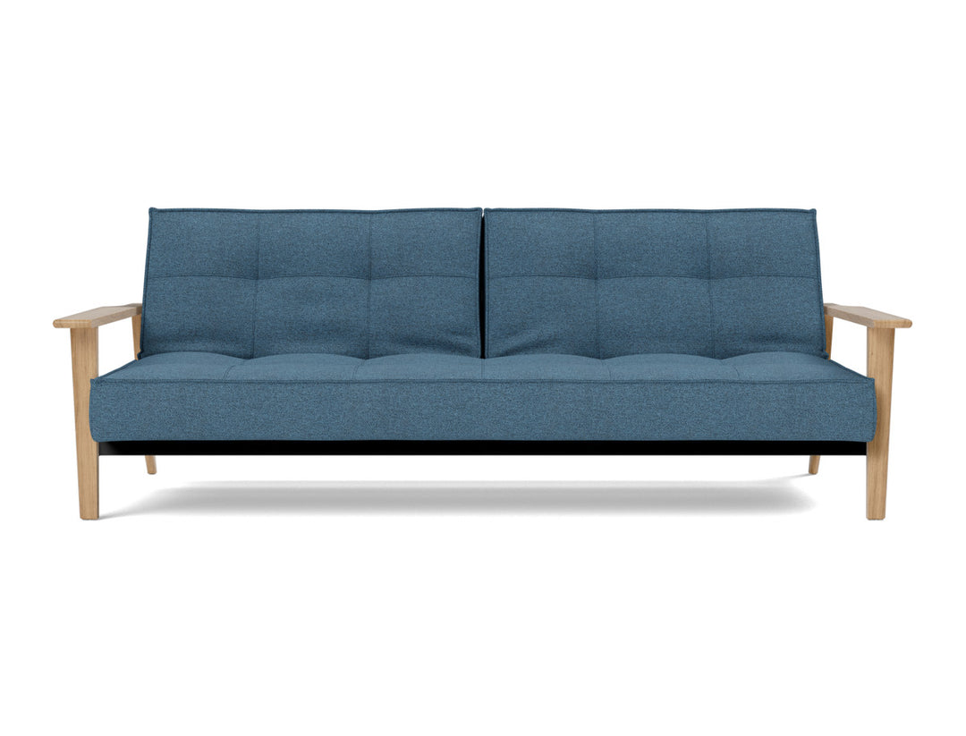 Canapea extensibila Splitback Frej Oak 115x210cm, tesatura la alegere #material_302-weda-blue