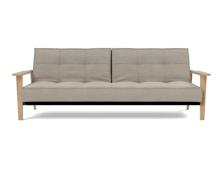 Canapea extensibila Splitback Frej Oak 115x210cm, tesatura la alegere #material_579-kenya-gravel