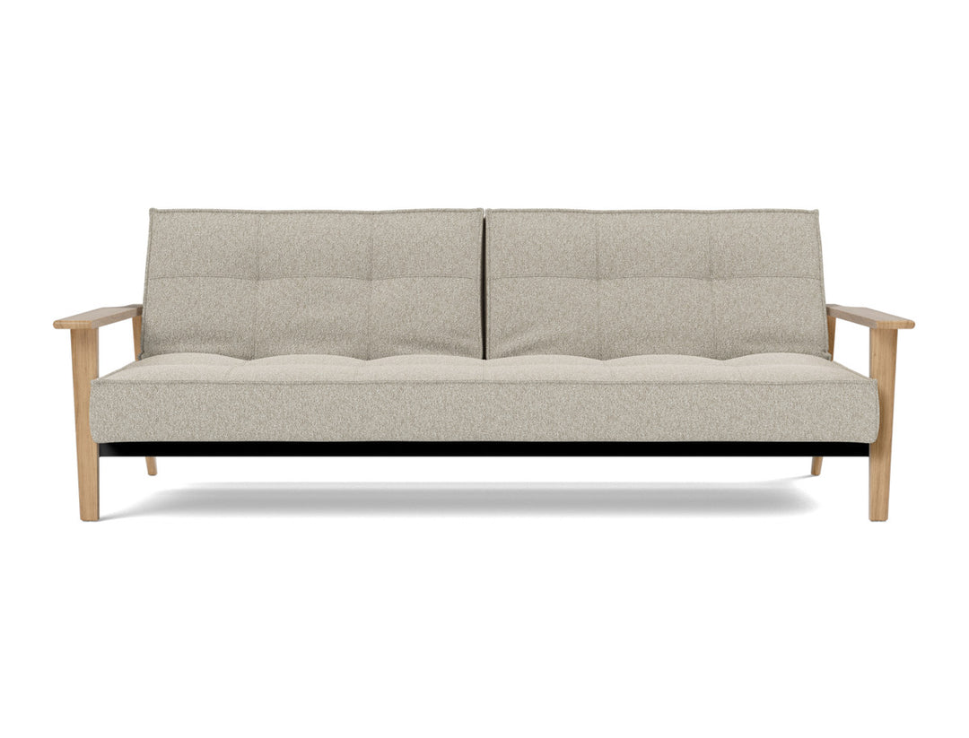 Canapea extensibila Splitback Frej Oak 115x210cm, tesatura la alegere #material_539-boucl-beige