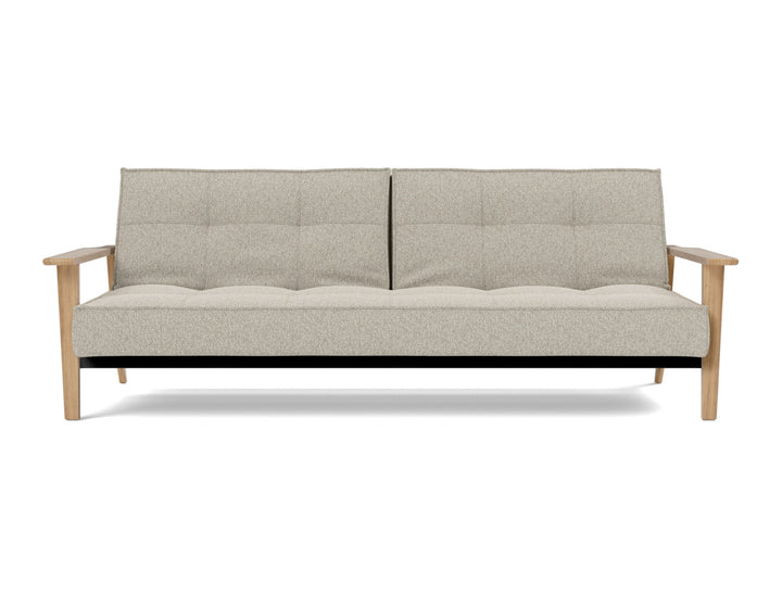 Canapea extensibila Splitback Frej Oak 115x210cm, tesatura la alegere #material_539-boucl-beige