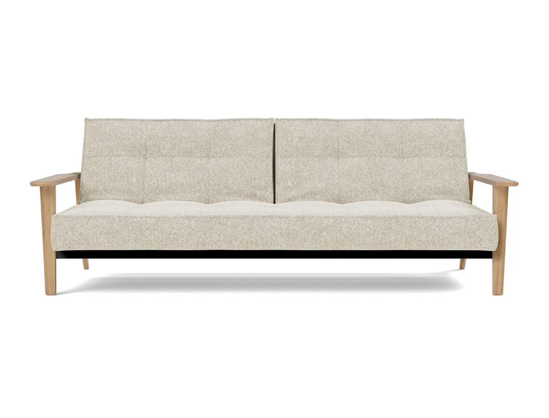 Canapea extensibila Splitback Frej Oak 115x210cm, tesatura la alegere #material_357-taura-off-white