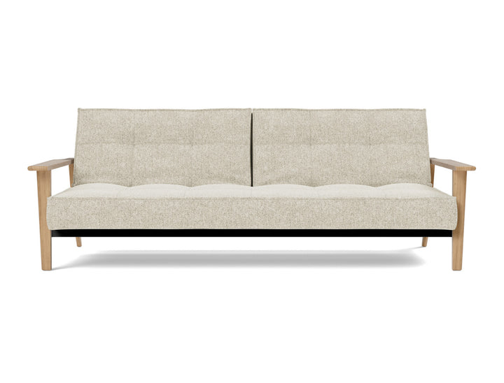 Canapea extensibila Splitback Frej Oak 115x210cm, tesatura la alegere #material_357-taura-off-white