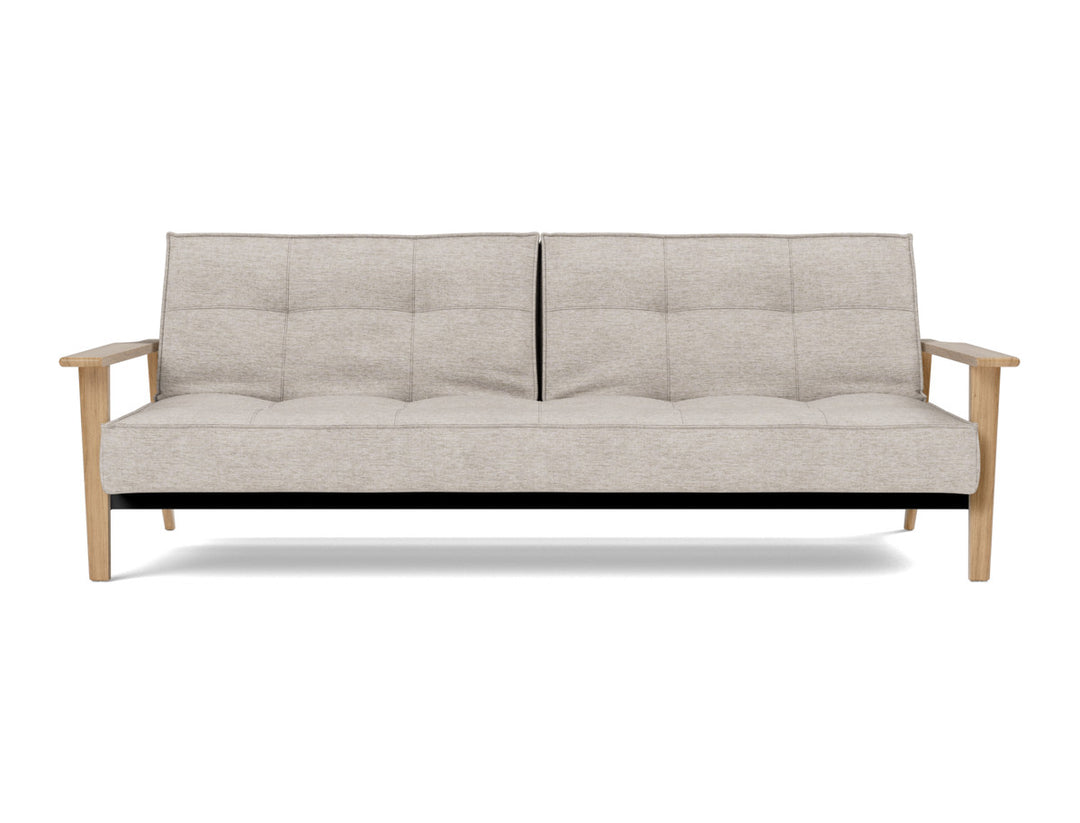 Canapea extensibila Splitback Frej Oak 115x210cm, tesatura la alegere #material_471-yuveno-sand