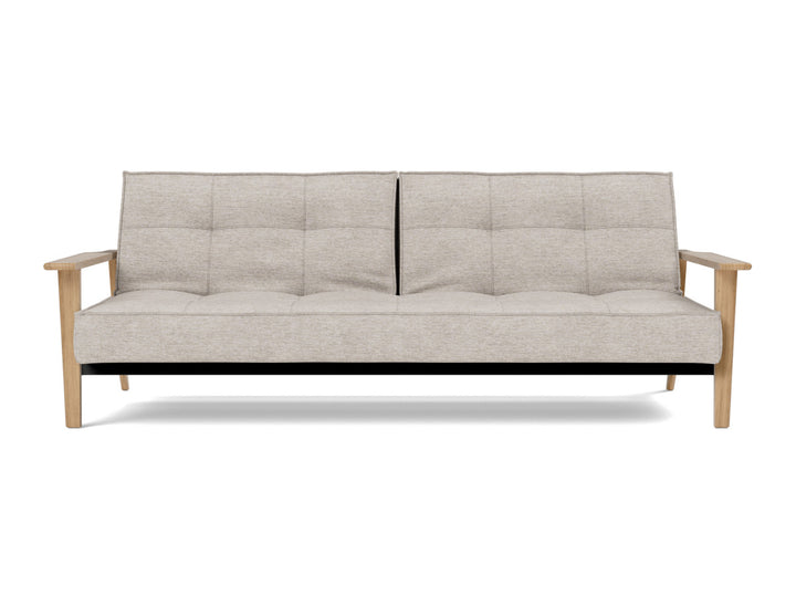Canapea extensibila Splitback Frej Oak 115x210cm, tesatura la alegere #material_471-yuveno-sand